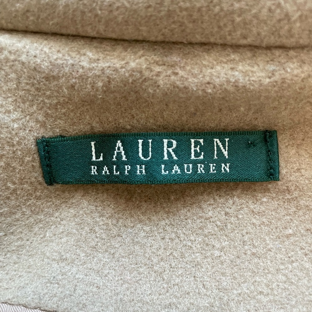 VTG Lauren Ralph Lauren Wool Cashmere Toggle Duffle Coat Womens Sz 12 Hooded Lng - Picture 6 of 16